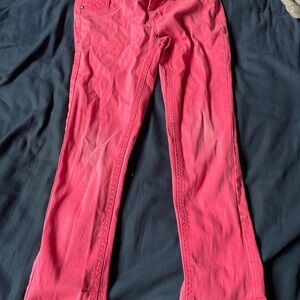 Girls Pink Slim Pants